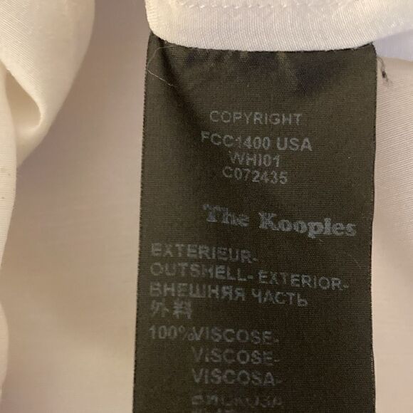 The Kooples Woman’s Long Sleeve White Blouse Floral Lace Front & Back Yoke. - Picture 10 of 10